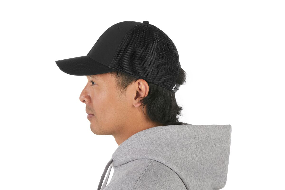 recycled-poly-low-profile-trucker-hat-d6 WebPDP-HAT002002_Recycled_Poly_Low_Profile_Trucker_Hat_Black_Studio_Harper_Studios_0723_Back__HAT002002OS.jpg
