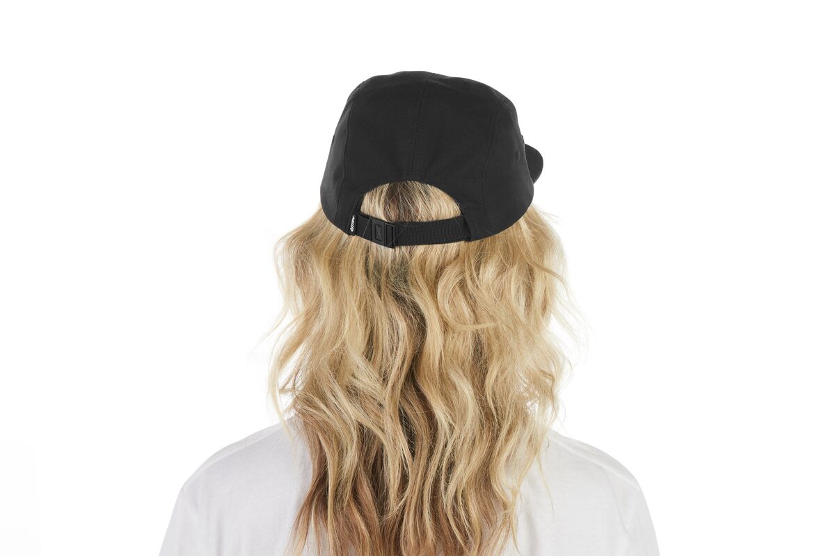 recycled-poly-flat-brim-5-panel-hat-k1 WebPDP-HAT003002_Recycled_Poly_Flat_Brim_5Panel_Hat_Black_Studio_Harper_Studios_0723_Back__HAT003002OS.jpg