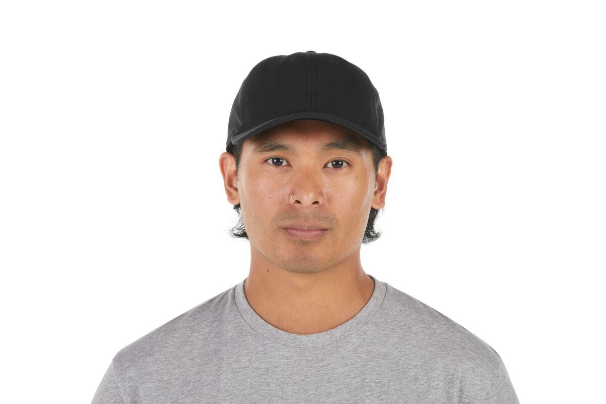 recycled-poly-dad-hat-j7 WebPDP-HAT004002_Recycled_Poly_Dad_Hat_Black_Studio_Harper_Studios_0723_Front__HAT004002OS.jpg